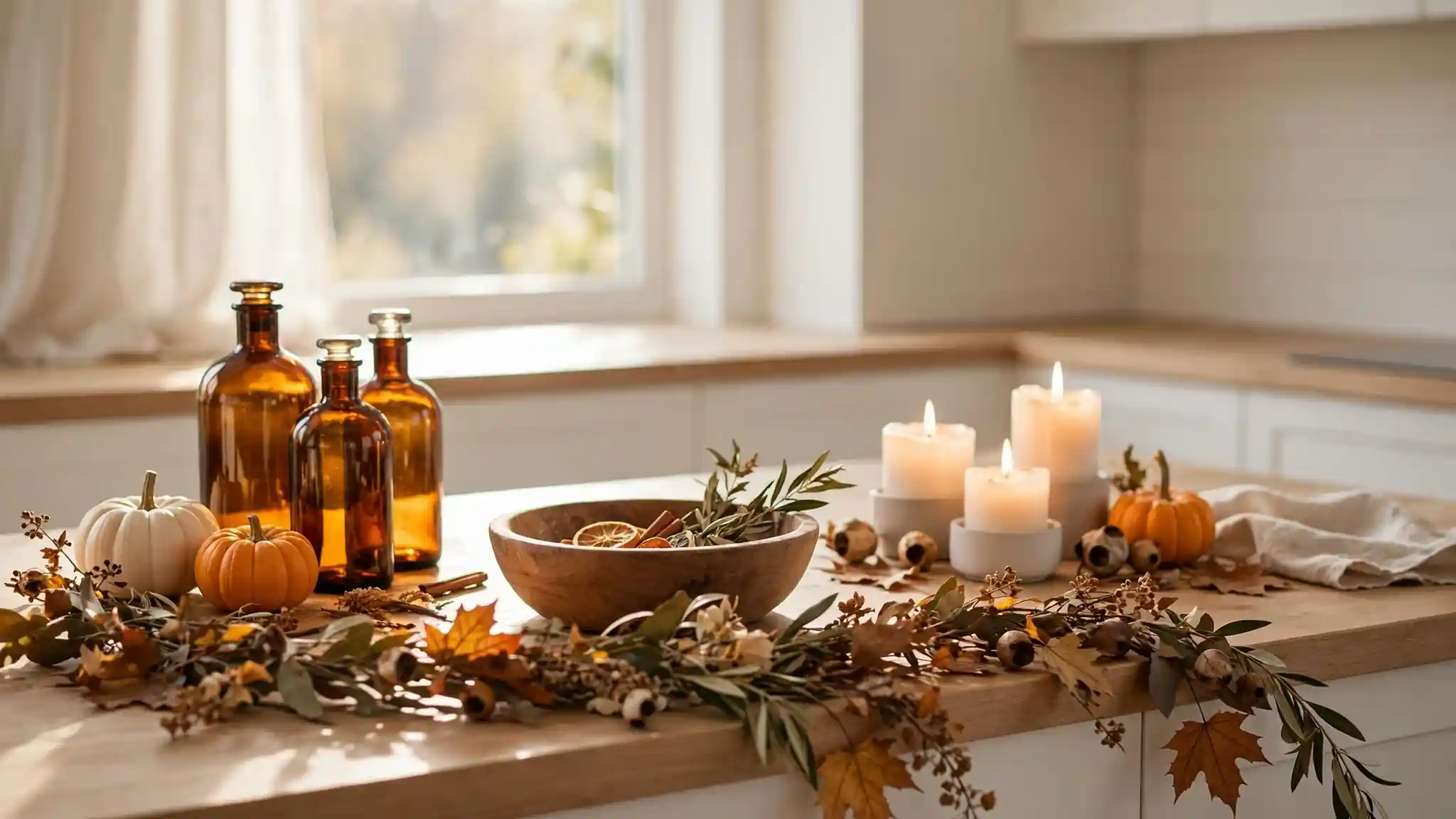 fall kitchen countertop decor ideas
