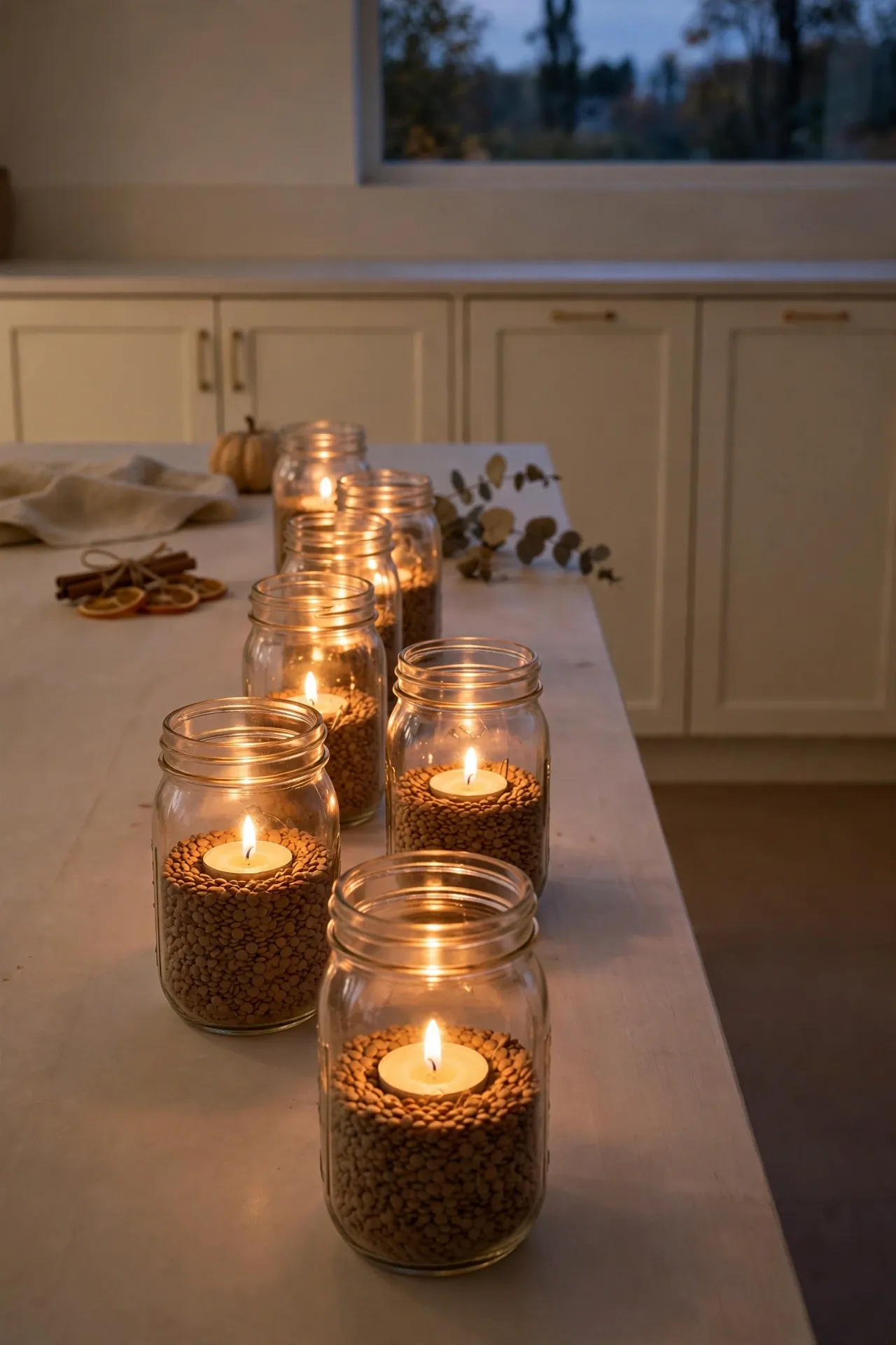 Candlelit Mason Jars