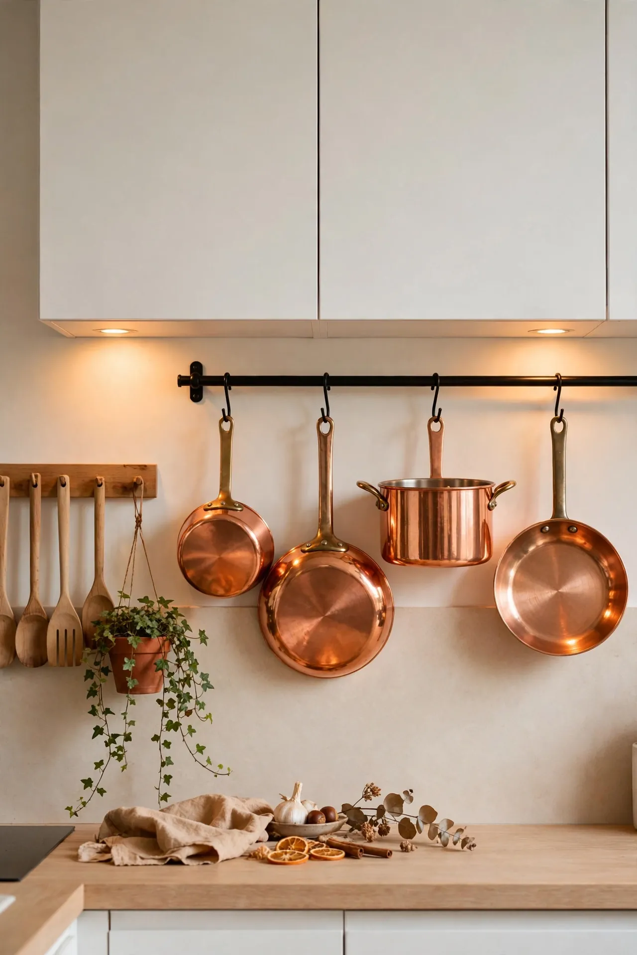 Copper Pot Display
