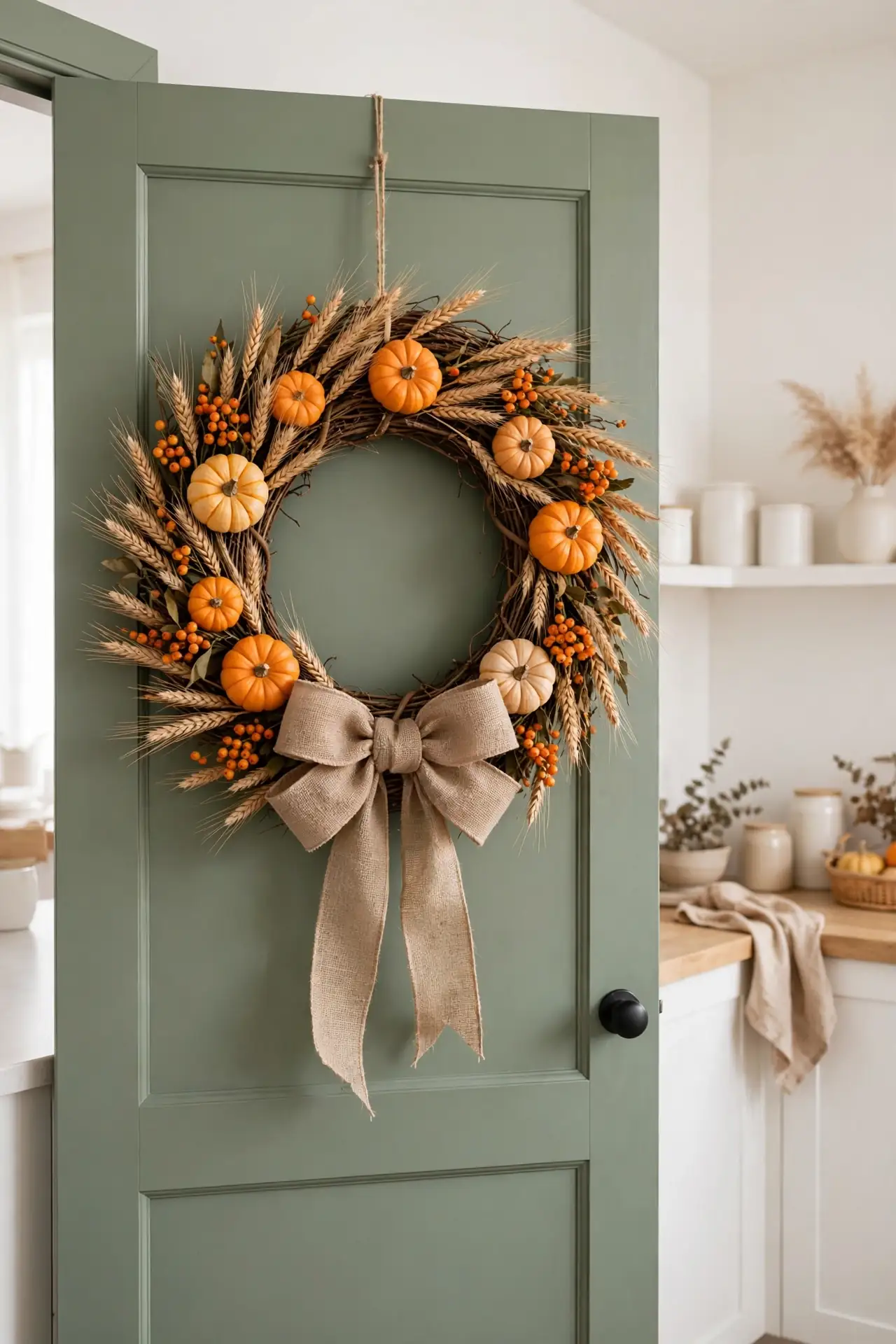 Harvest Wreath Door