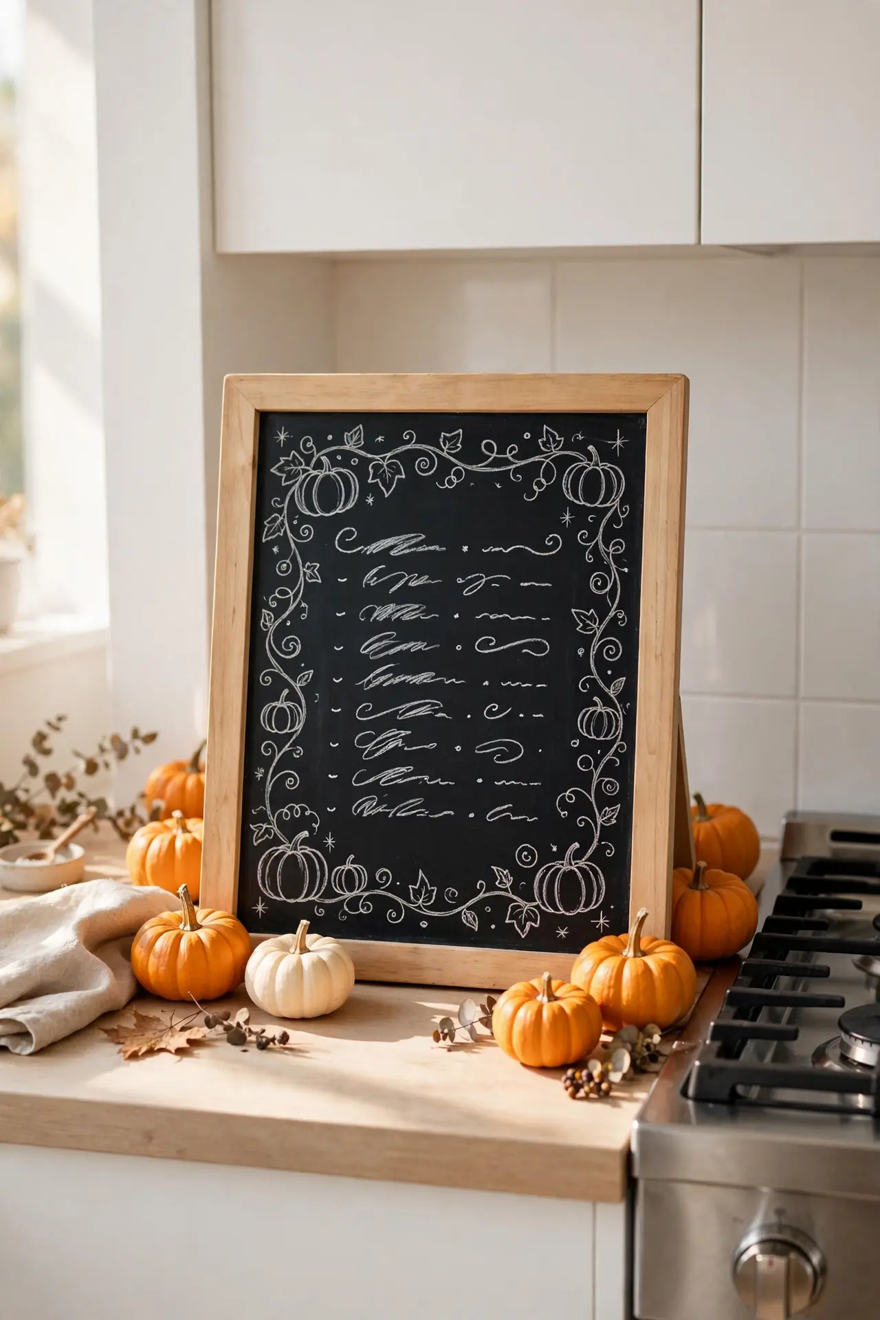 Pumpkin Chalkboard Menu