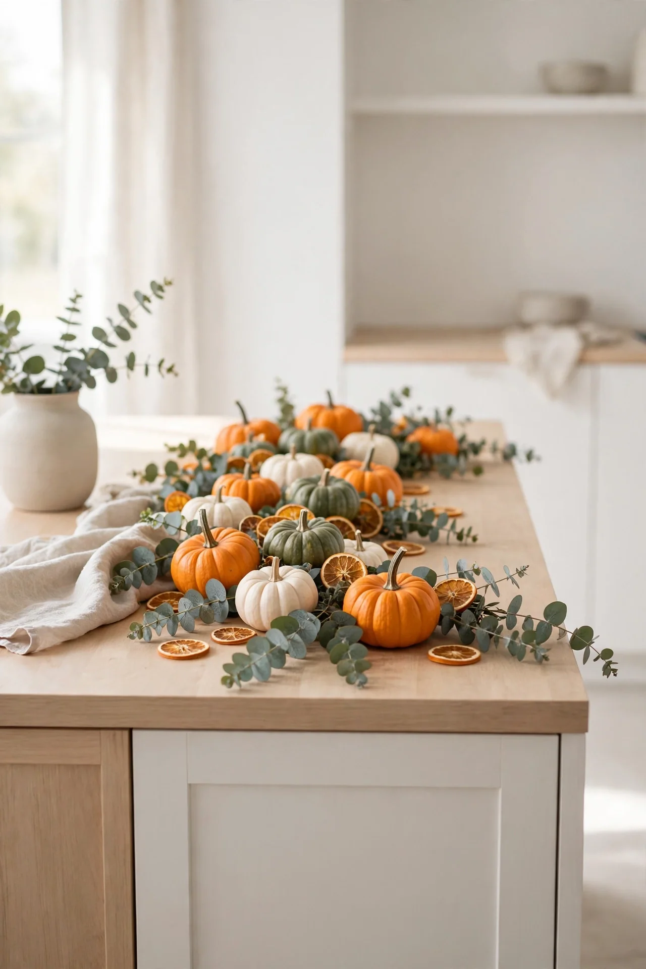 Pumpkin Garland Centerpiece