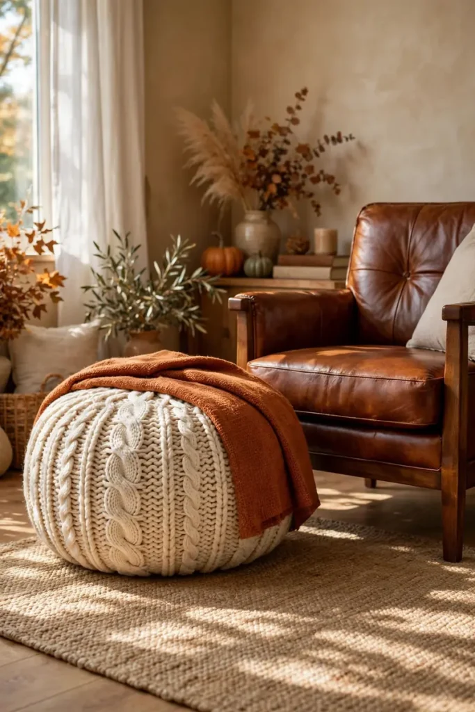Knit Pouf Seating