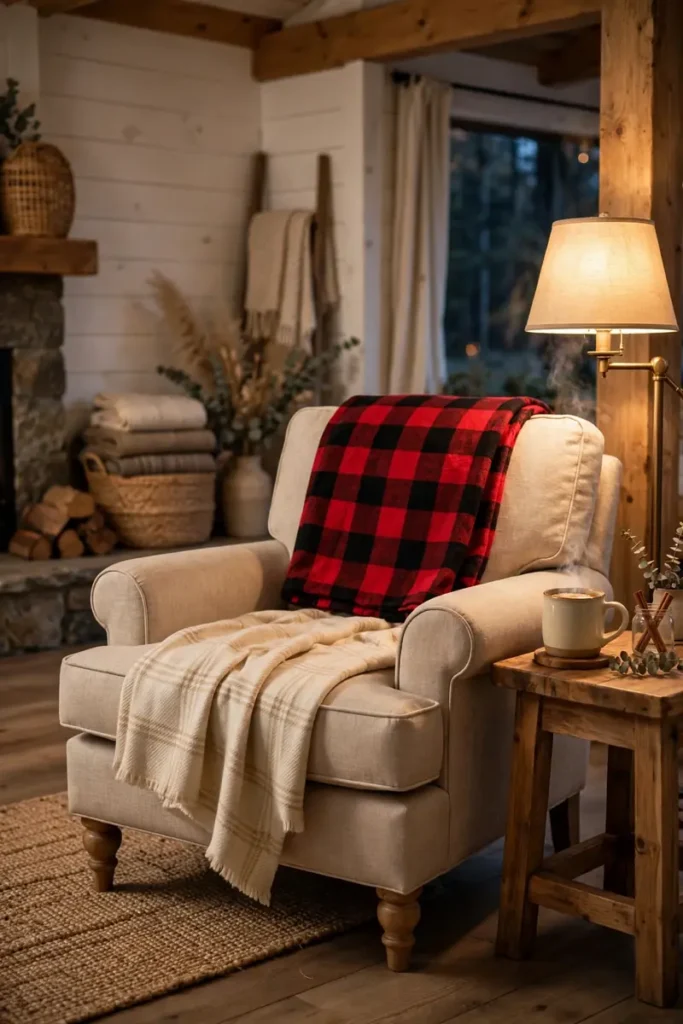 Layered Plaid Blankets