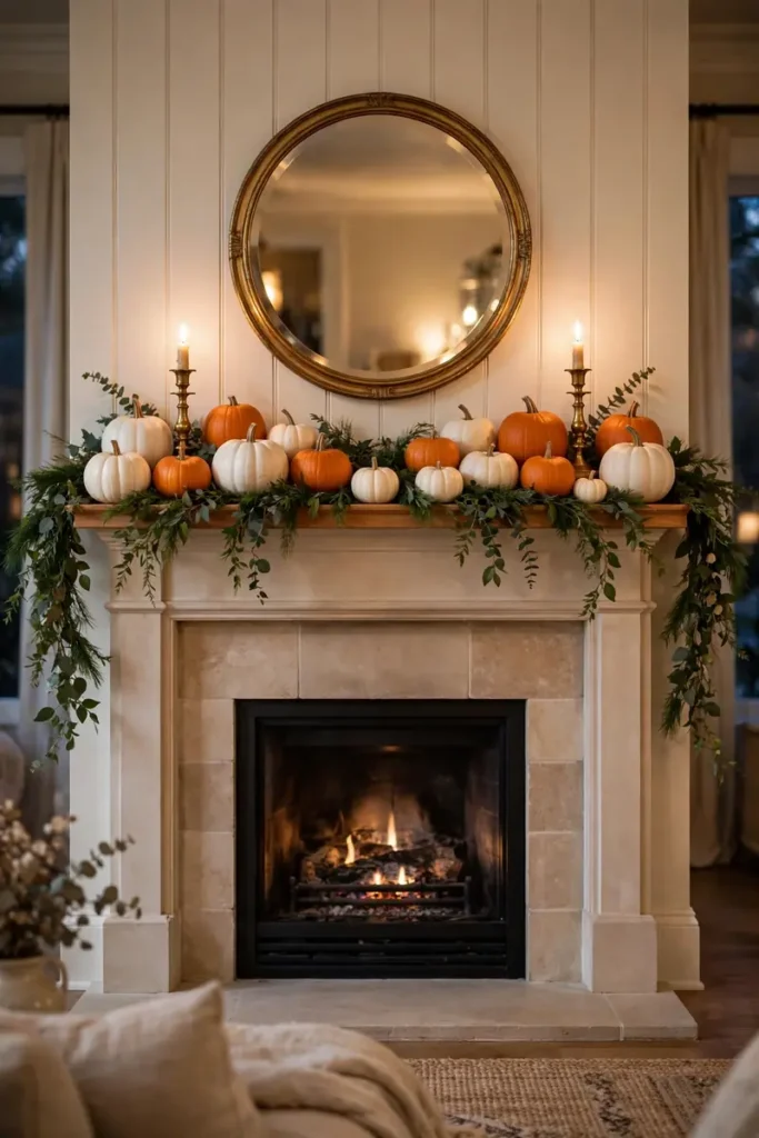 Pumpkin Mantel Display