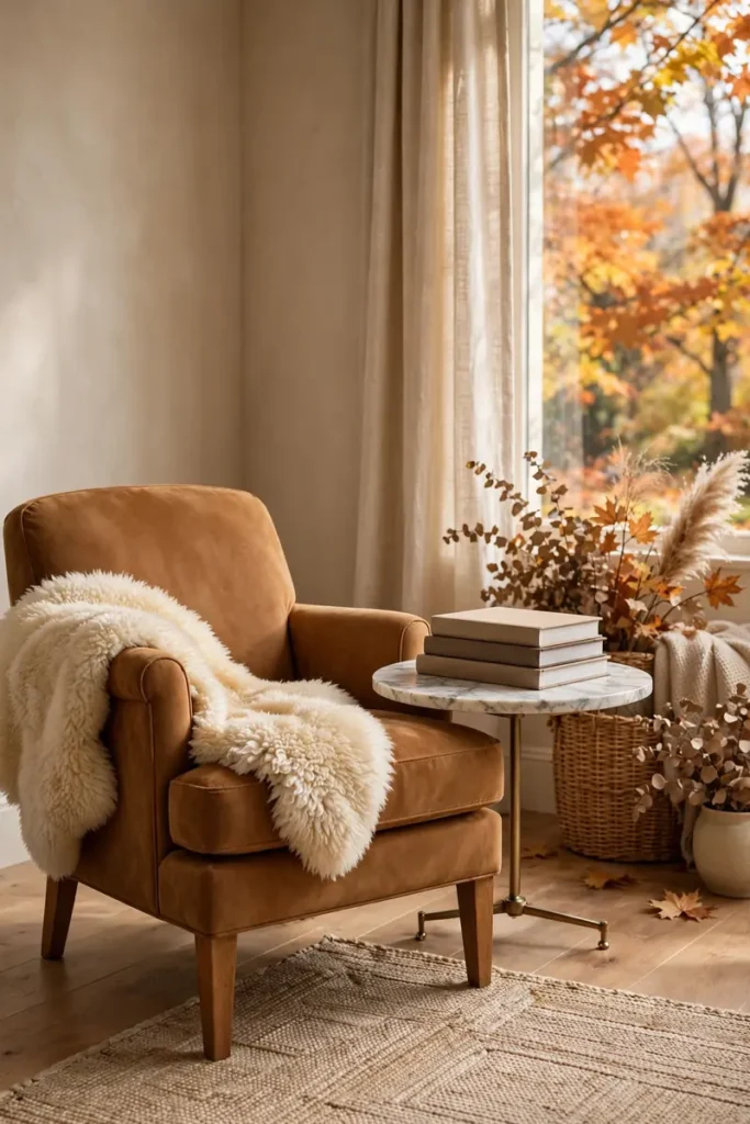 Suede Accent Chair