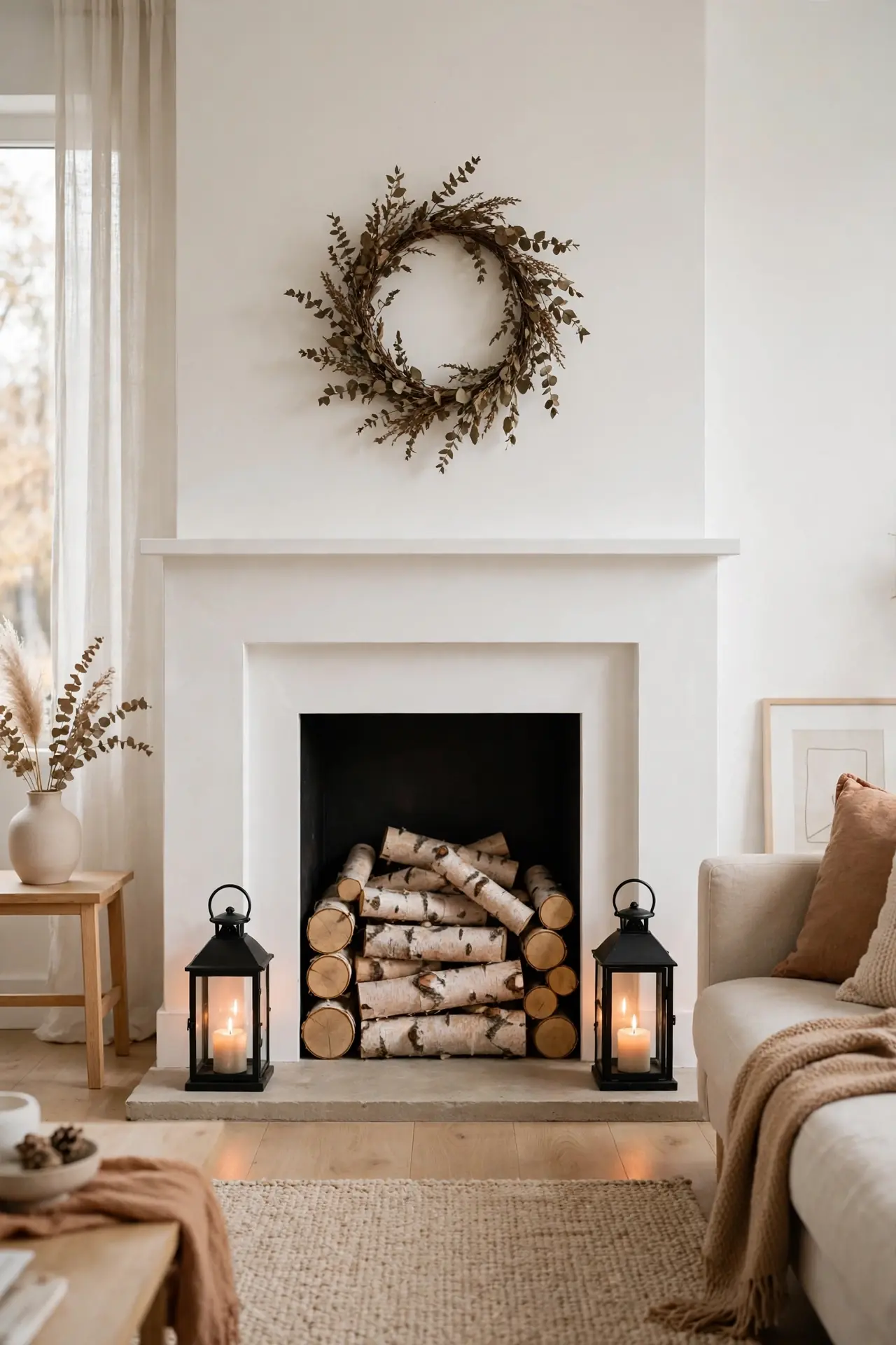 Cozy Fireplace Setup