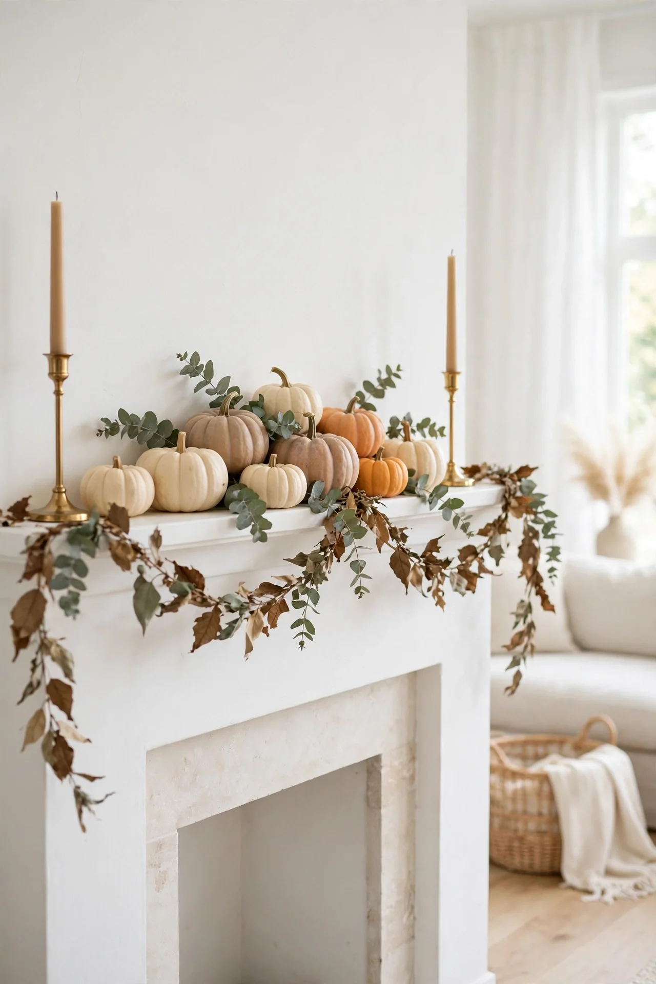 Pumpkin Mantel Styling