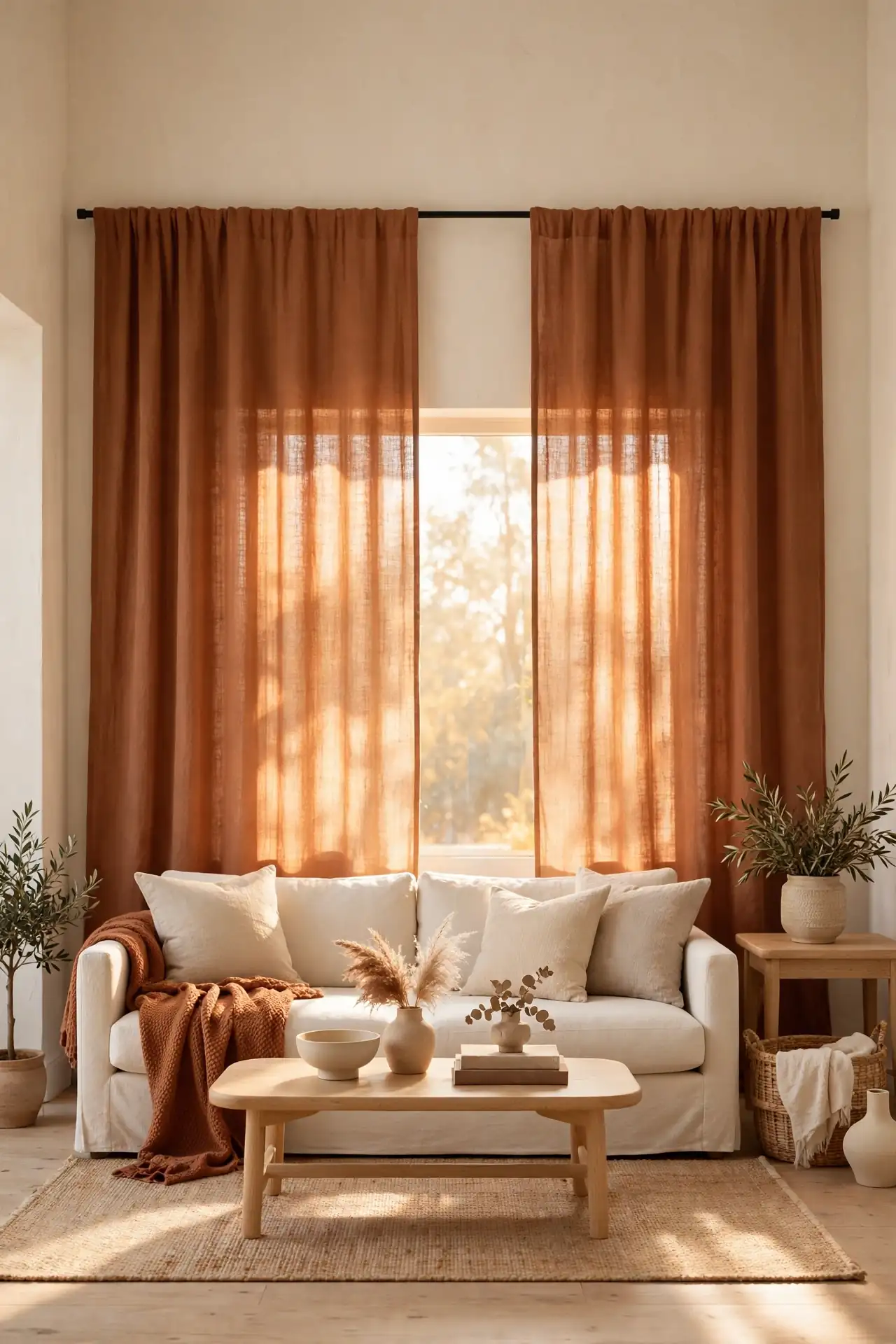 Rust-Tone Curtains