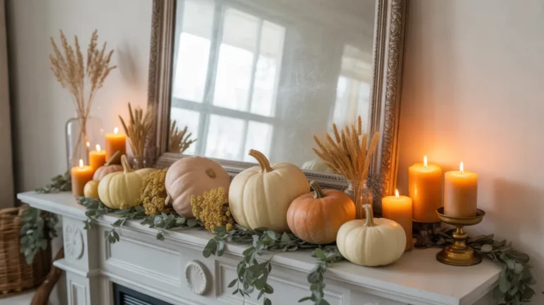 fall mantel decor