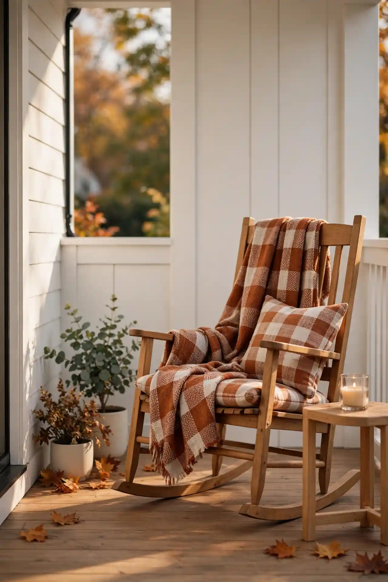 Cozy Plaid Throw Corner