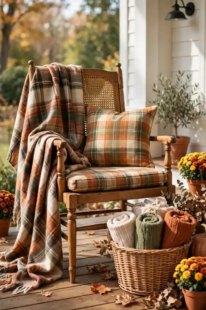 Plaid Blanket Drape