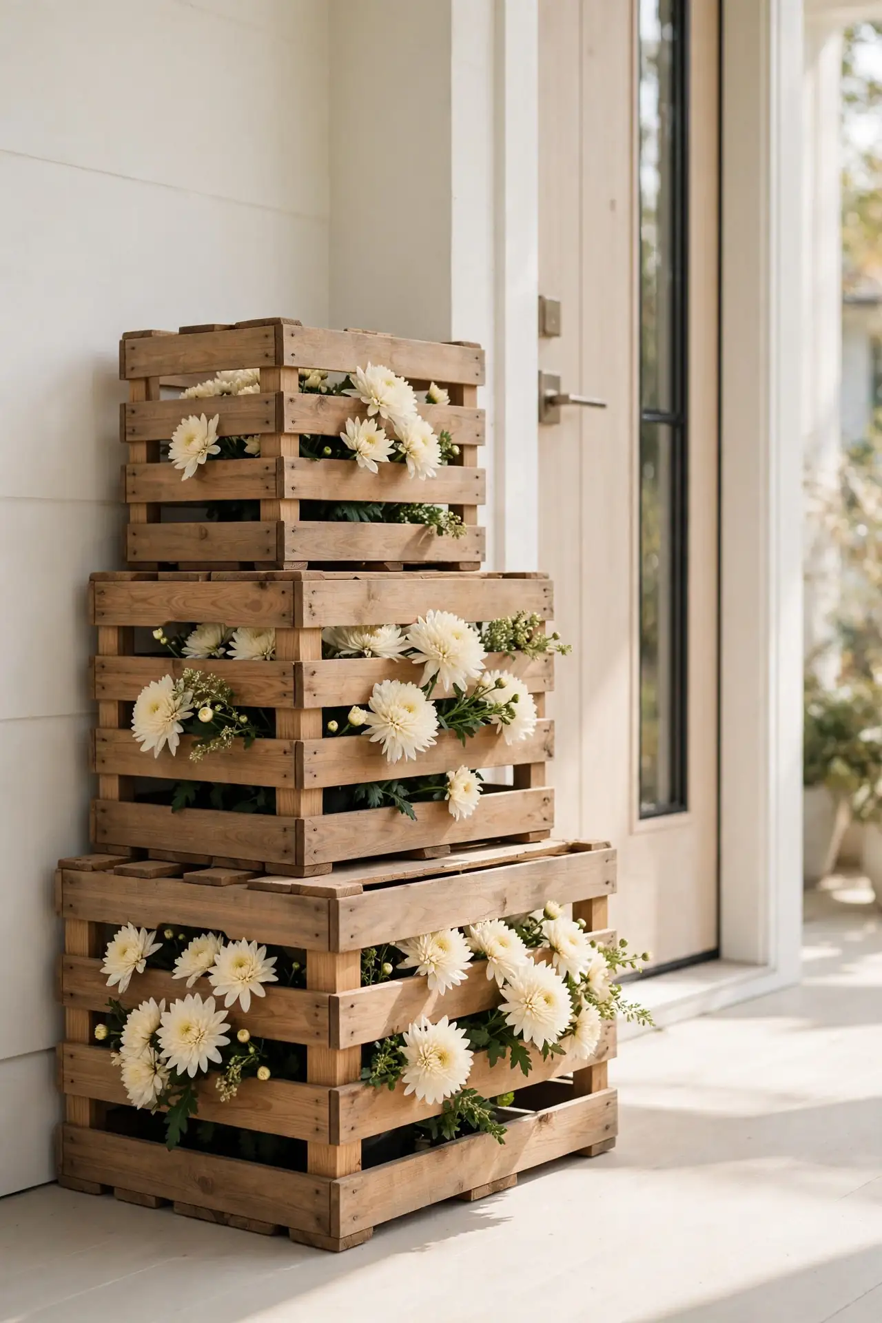 Entryway Stacked Crates