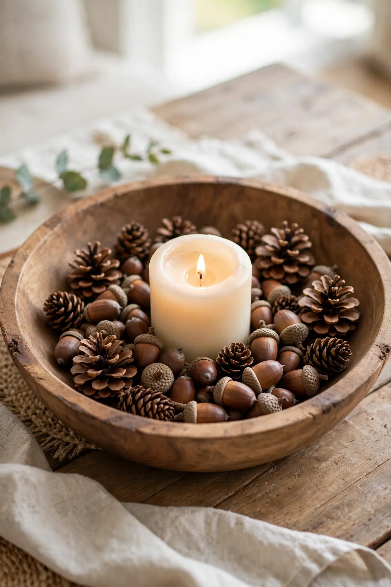 Acorn and Pinecone Bowl