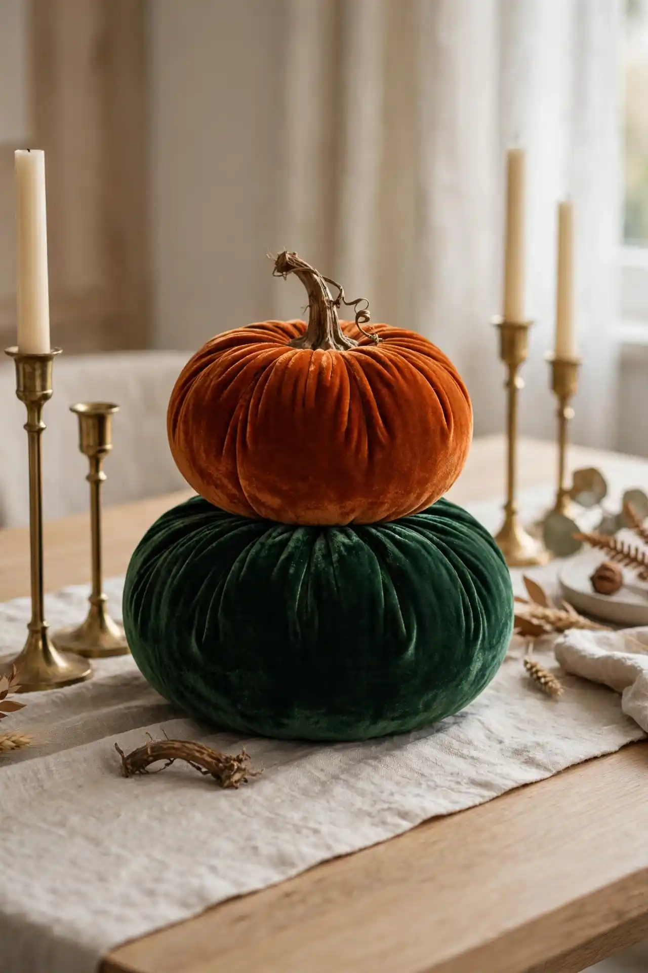 Velvet Pumpkin Stack