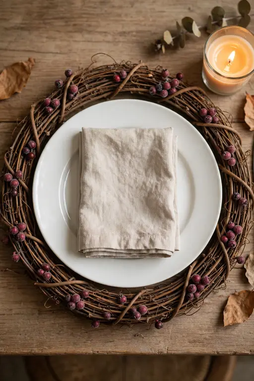 Autumn Wreath Charger