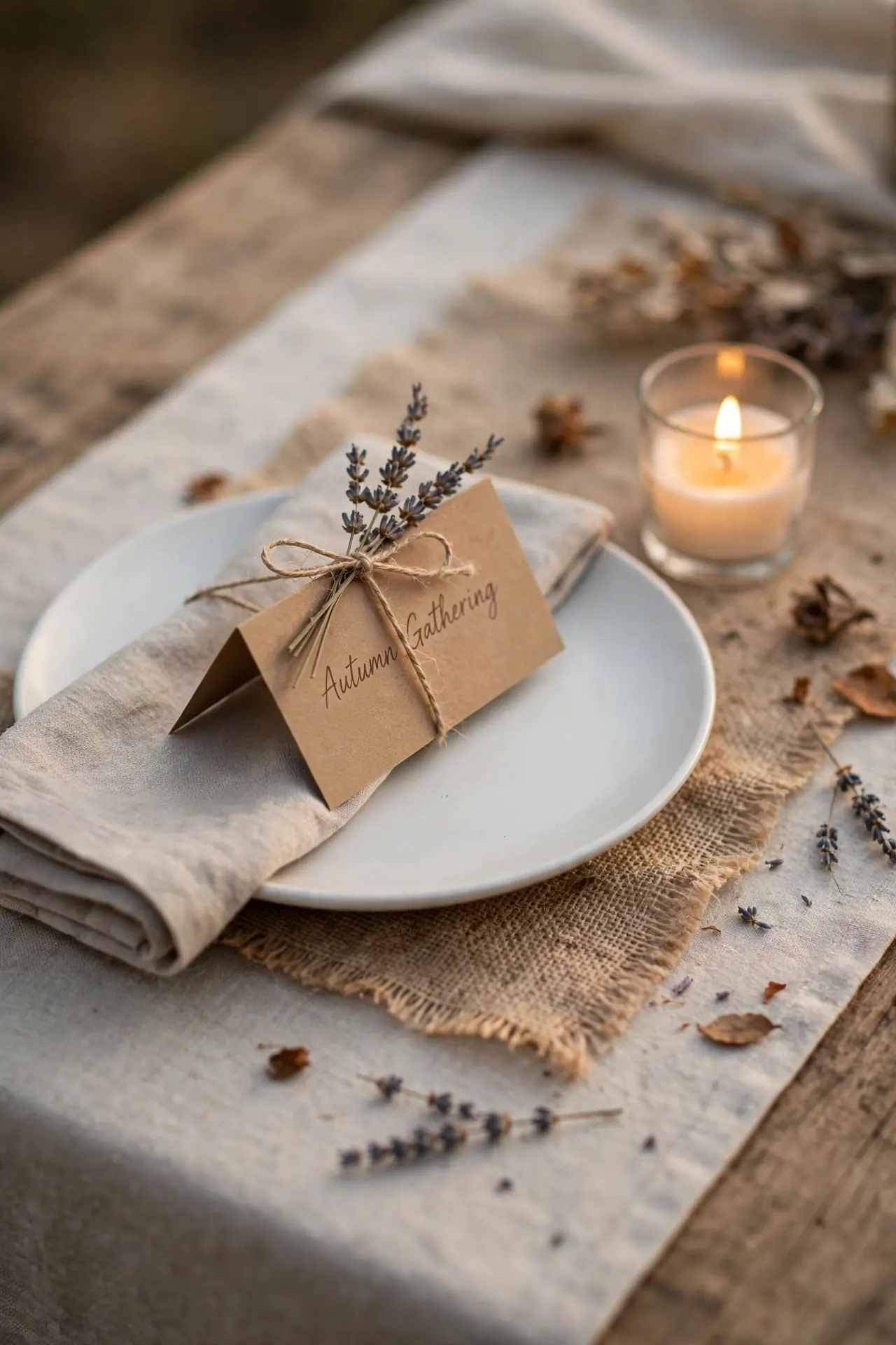 Burlap Layered Place