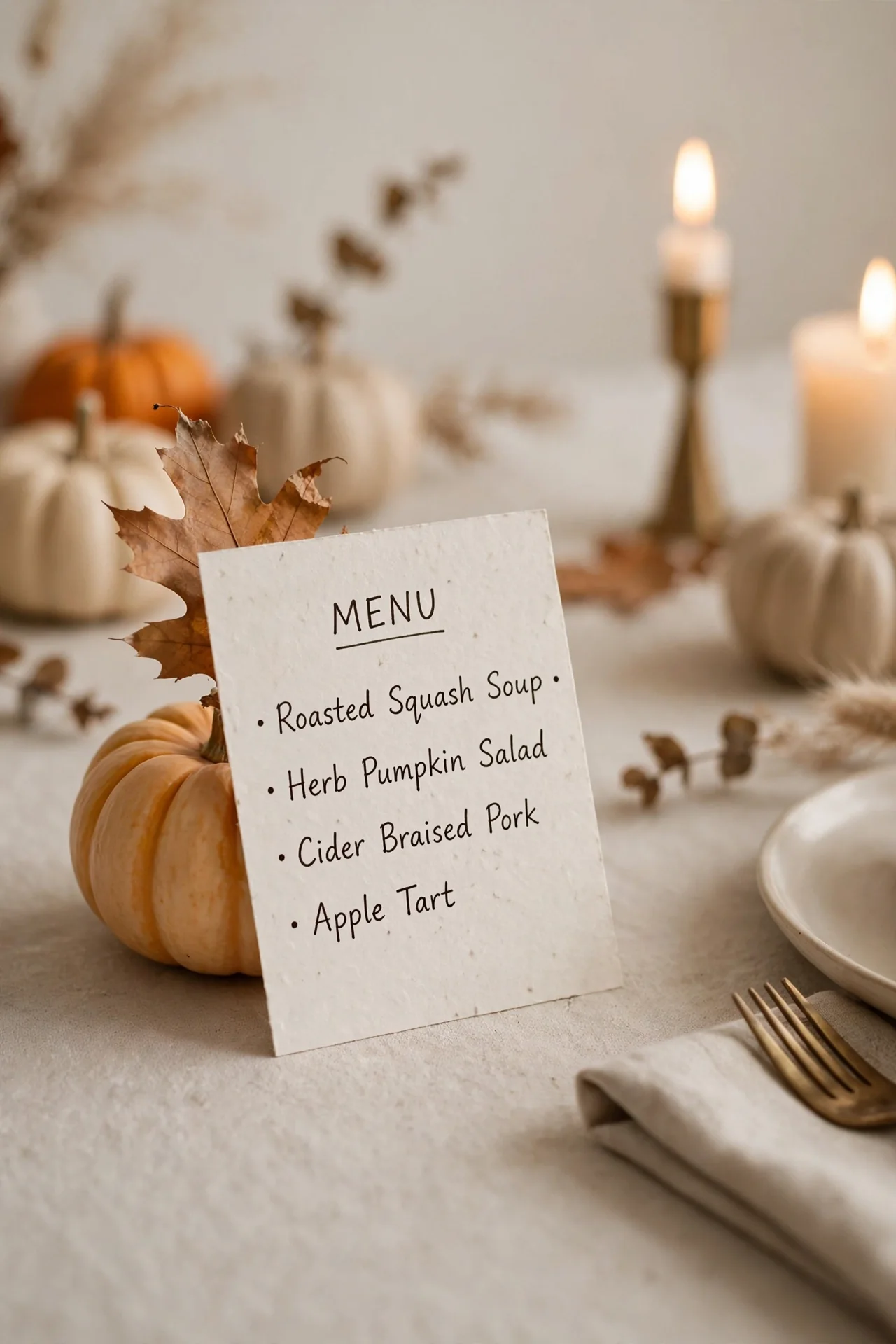 Harvest Menu Cards