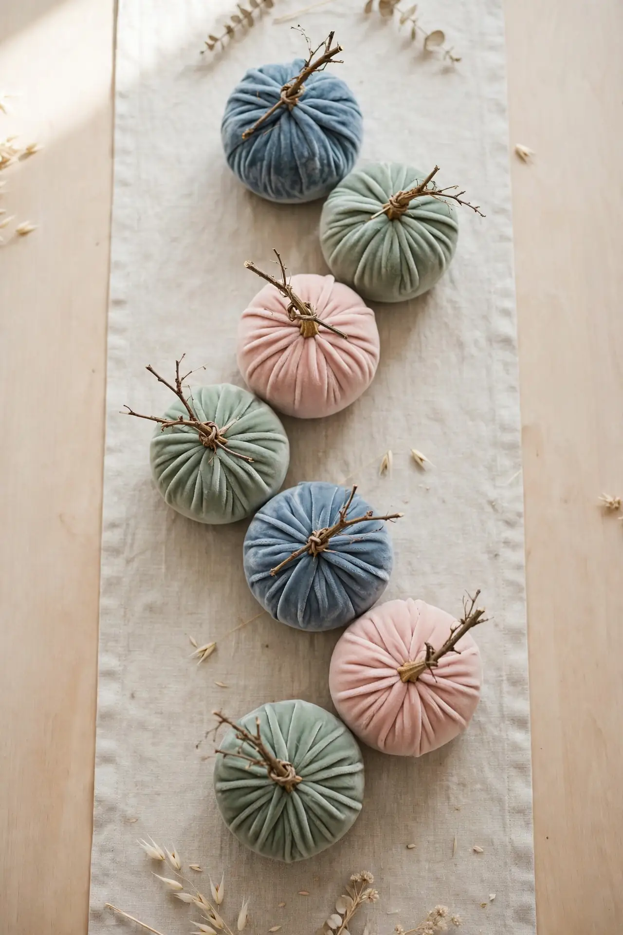 Muted Velvet Pumpkins