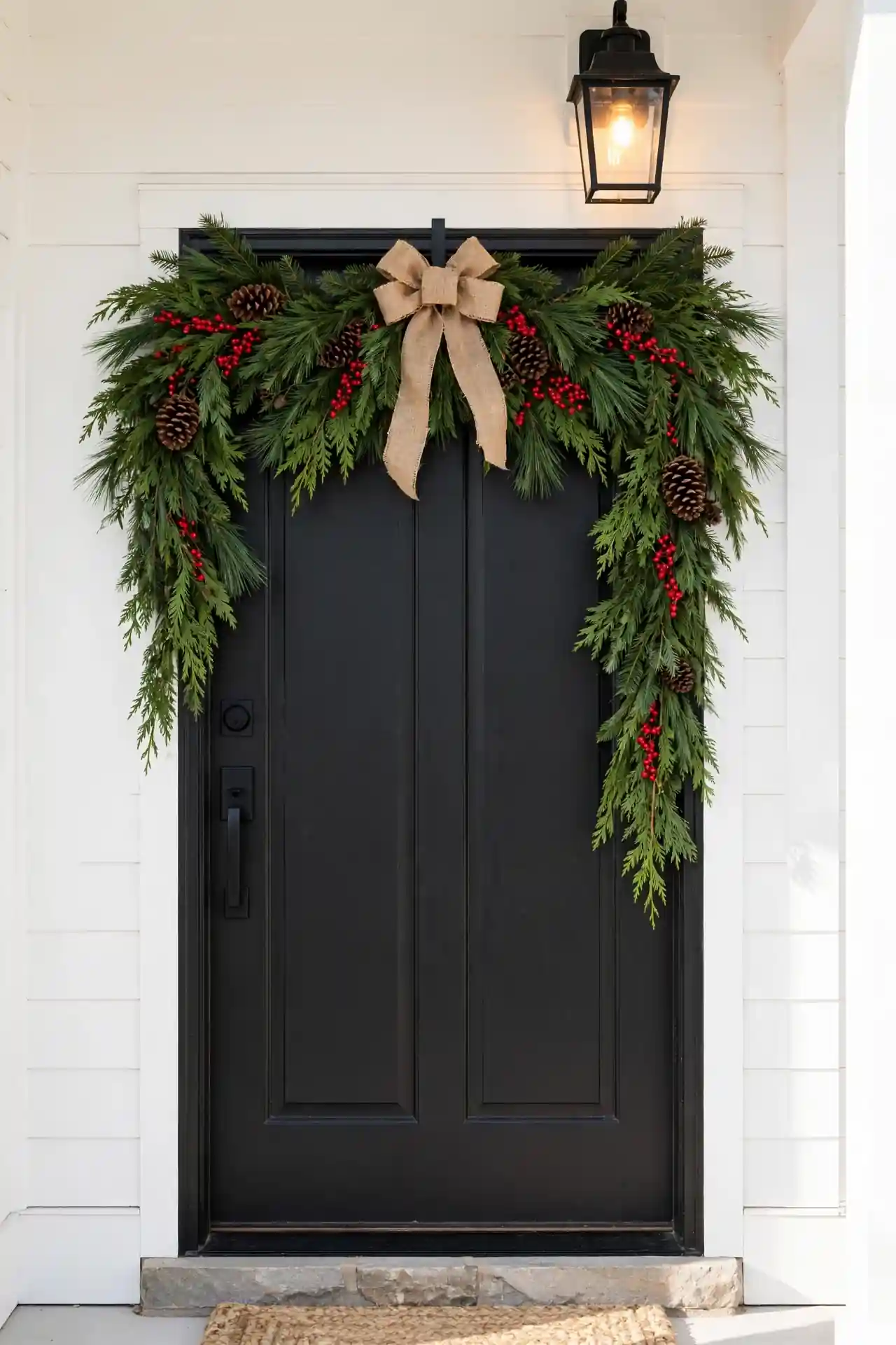 Farmhouse Garland Staircase