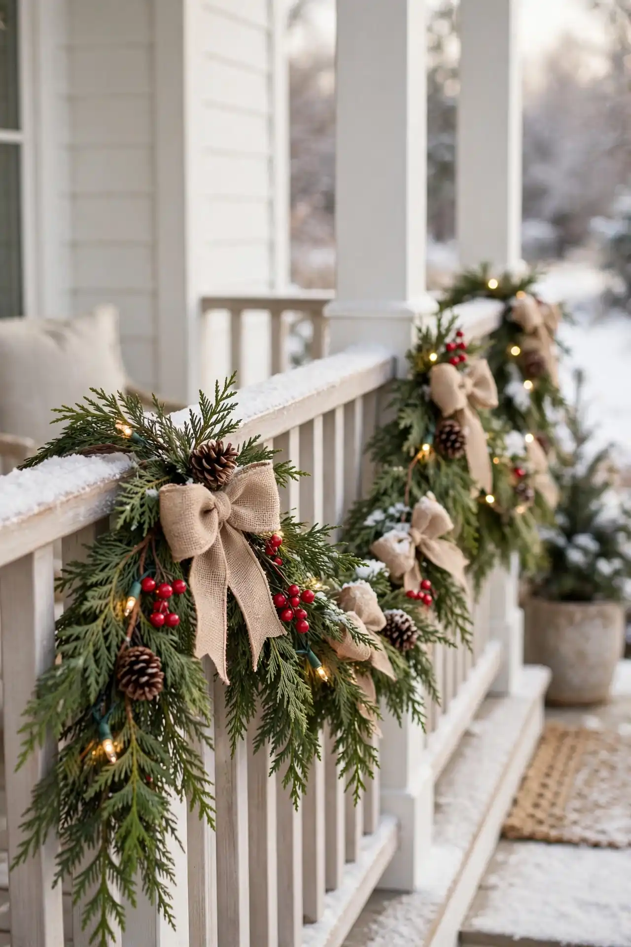 Cedar Garland Railings