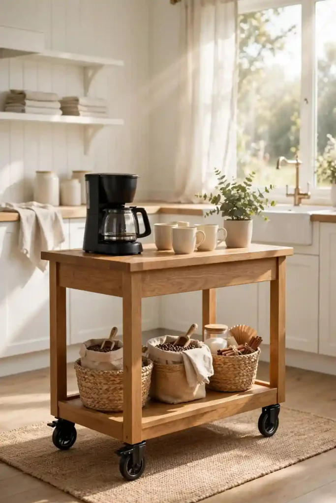 Rolling Coffee Cart