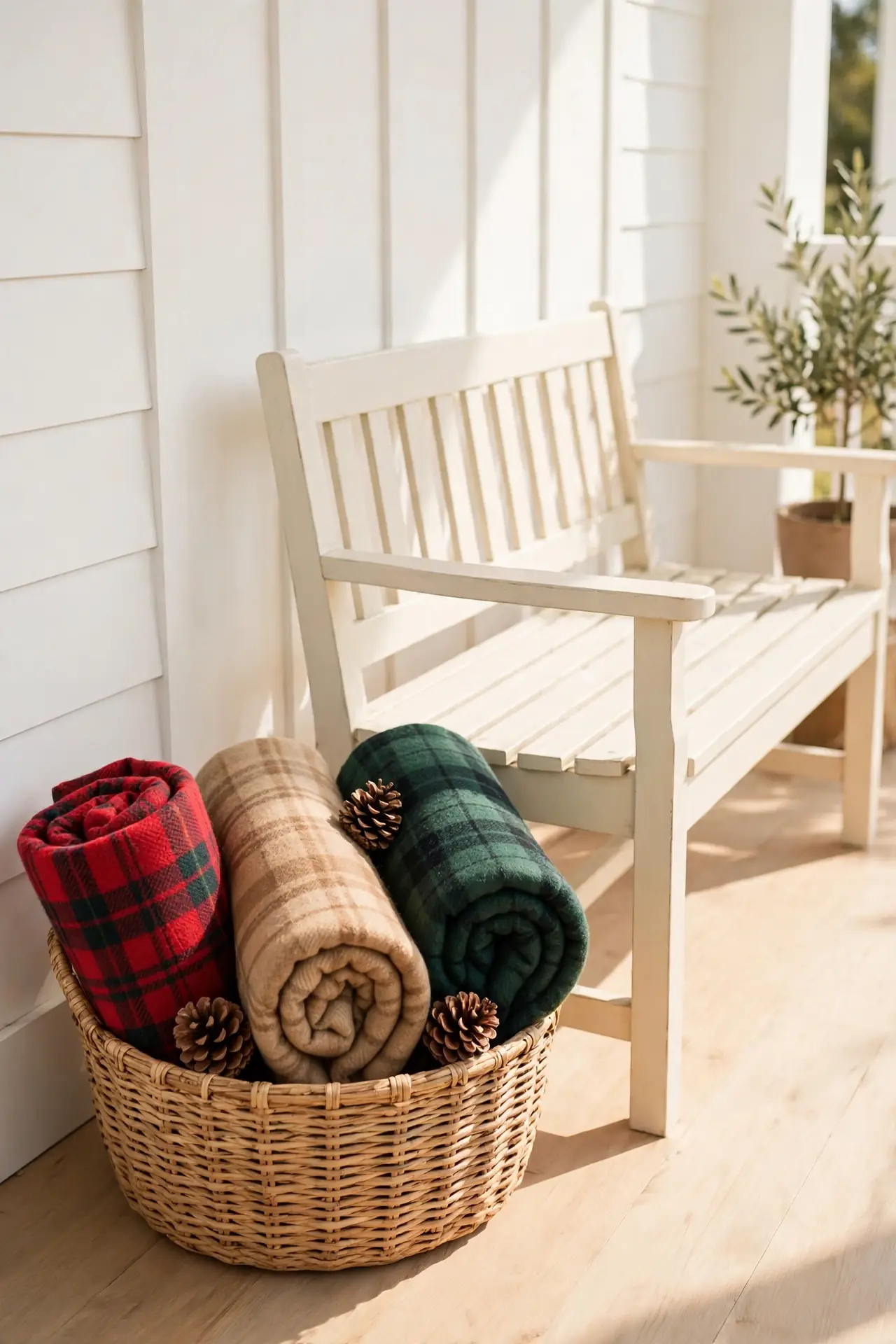 Plaid Blanket Baskets