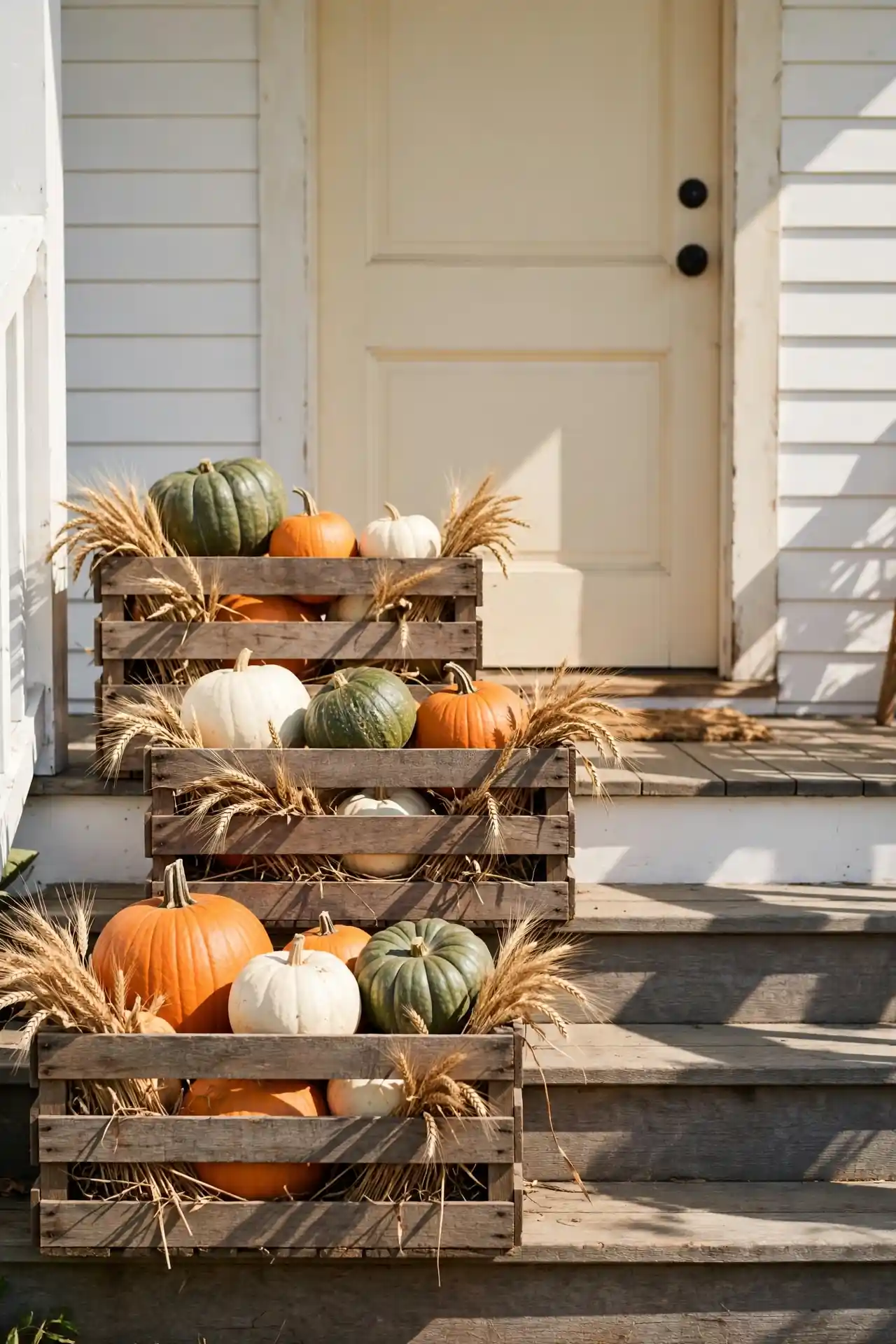 Stacked Pumpkin Crates