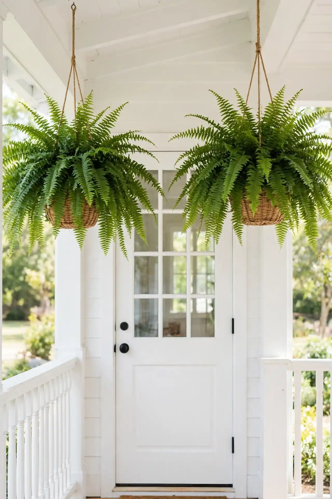 Hanging Fern Pair