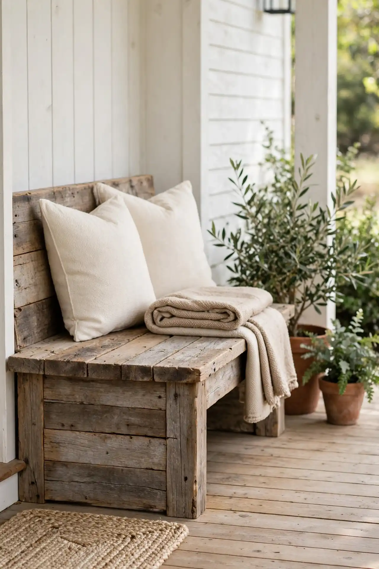 Rustic Wooden Bench