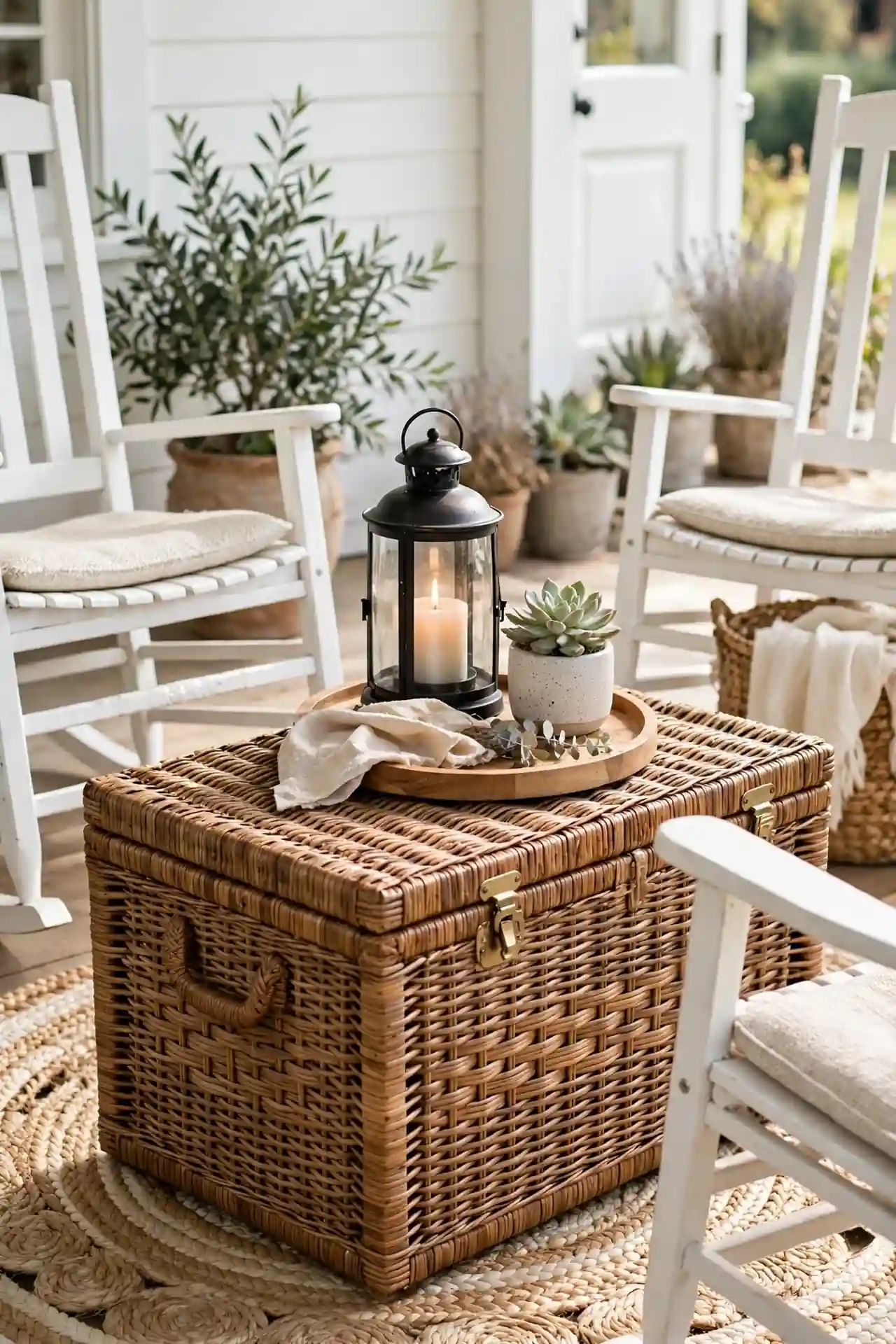 Wicker Storage Trunk