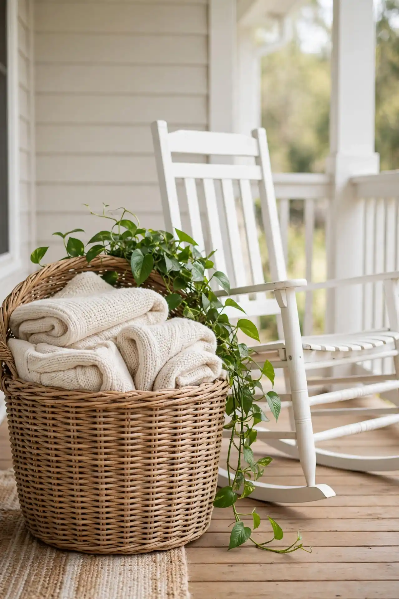 Wicker Welcome Basket