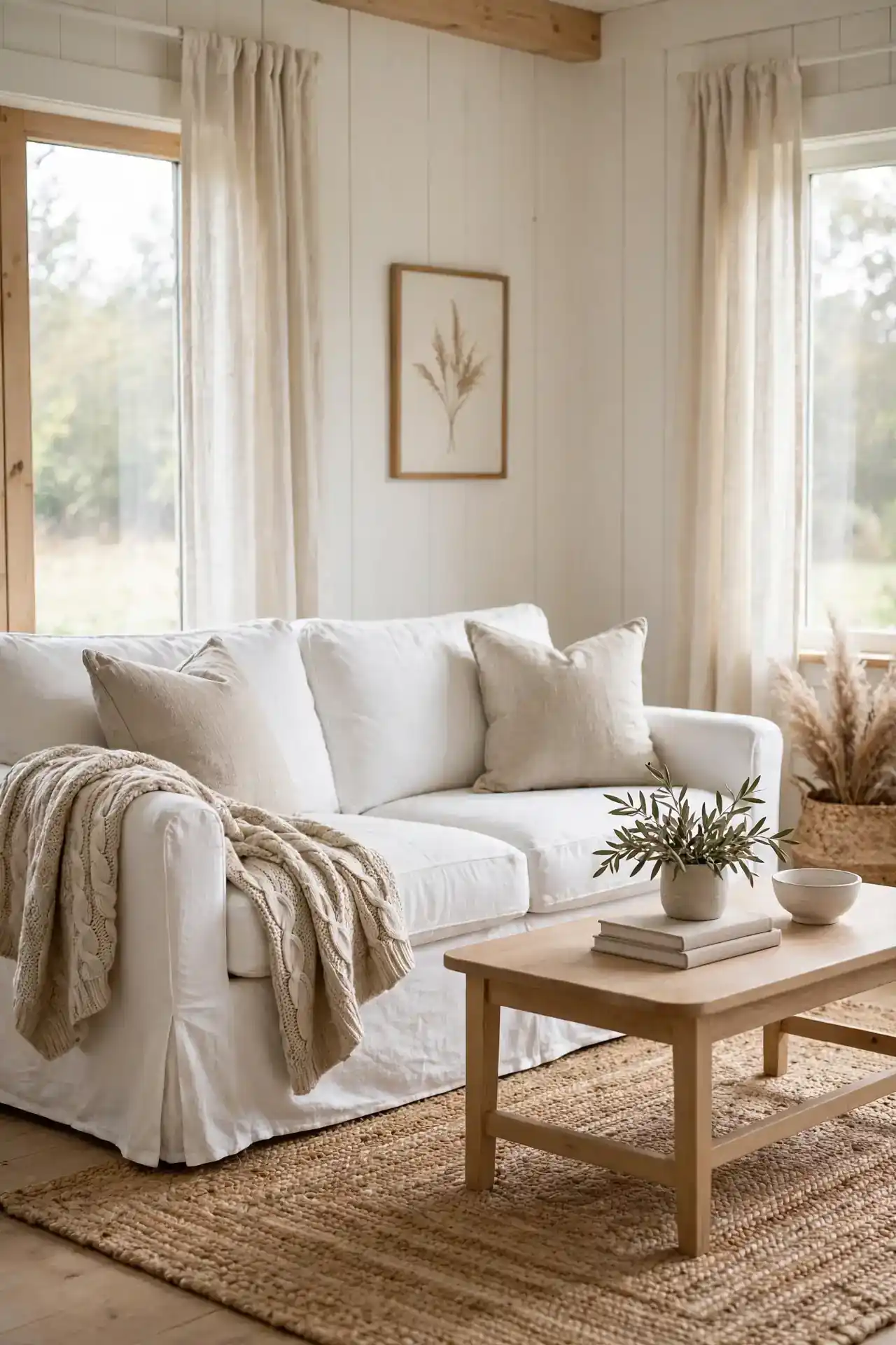 Linen Slipcover Sofa