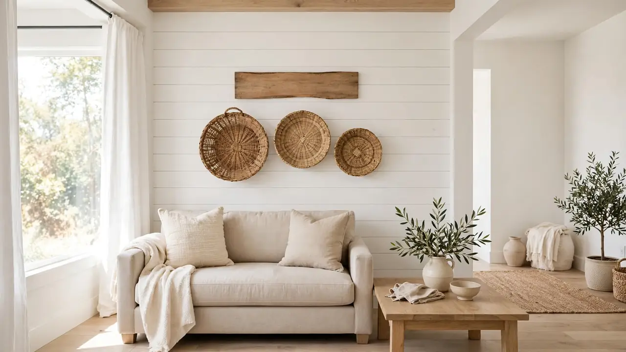 farmhouse wall decor above couch