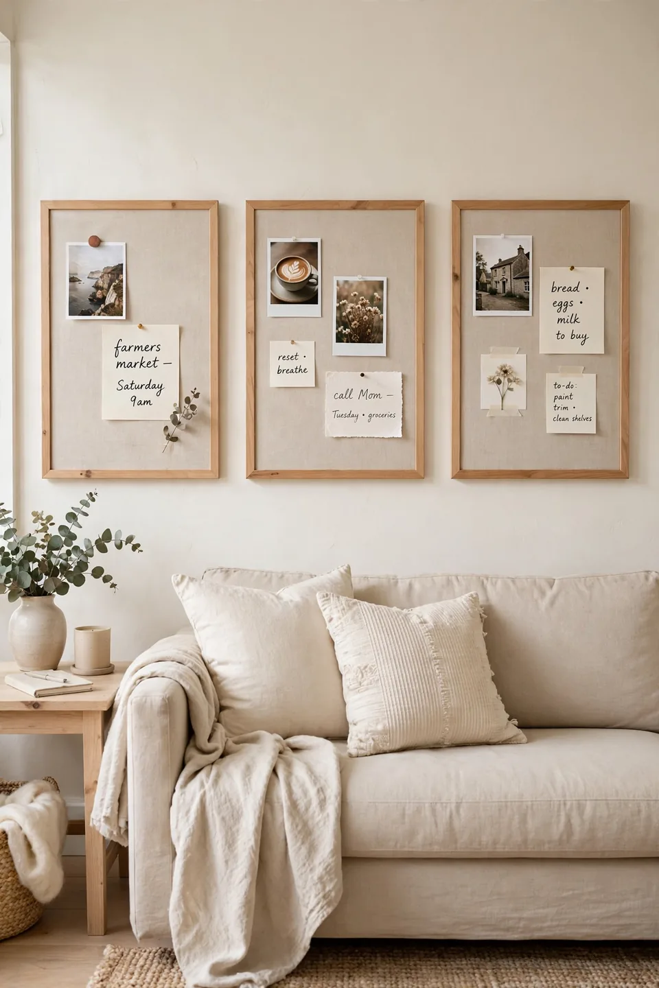 Linen Pinboard Trio