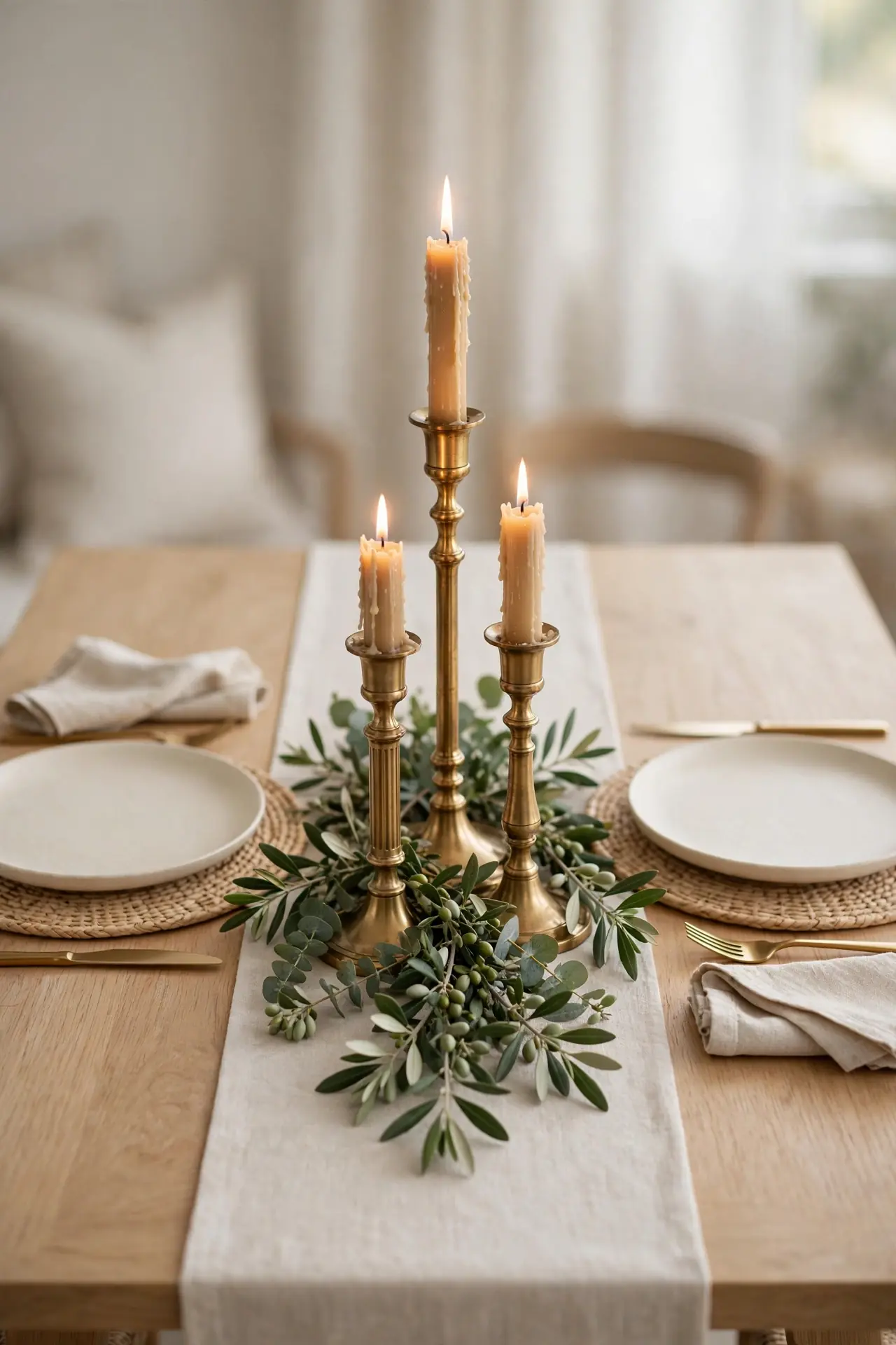 Brass Candlestick Trio