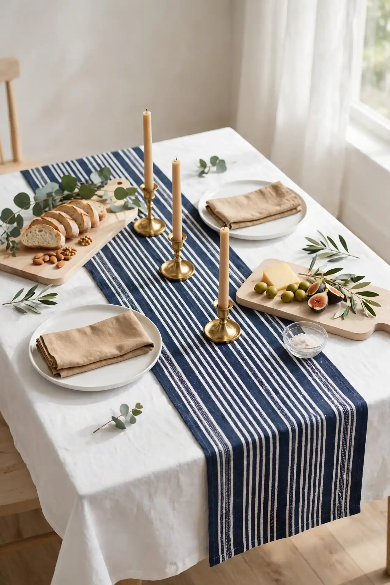 Navy Striped Runners