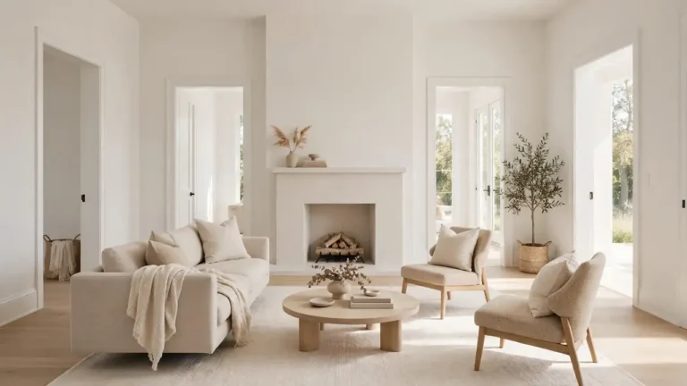 how to arrange furniture in a living room with multiple doorways