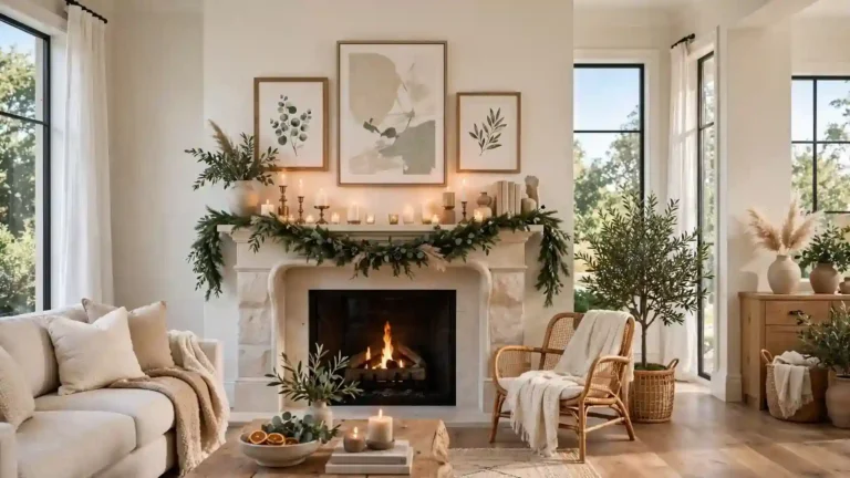 fireplace mantel decor