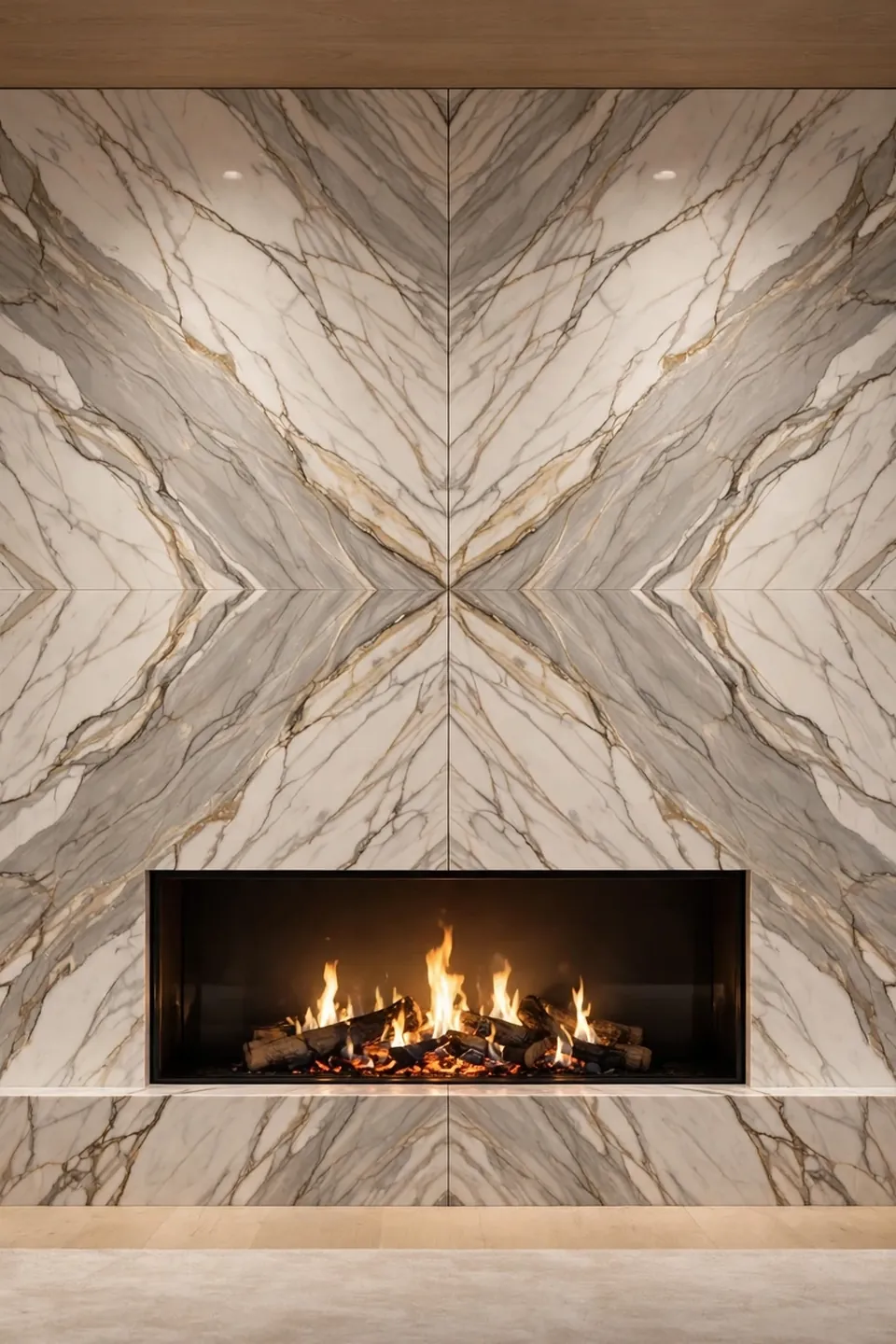 Bookmatched Marble Veins