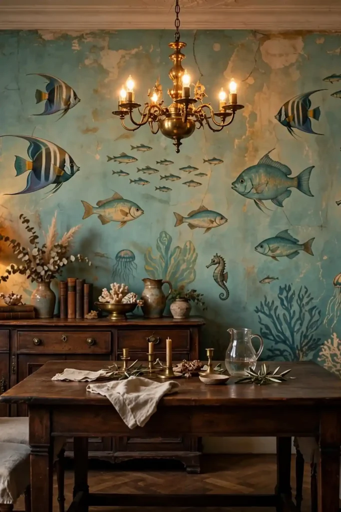 Vintage Aquarium Walls