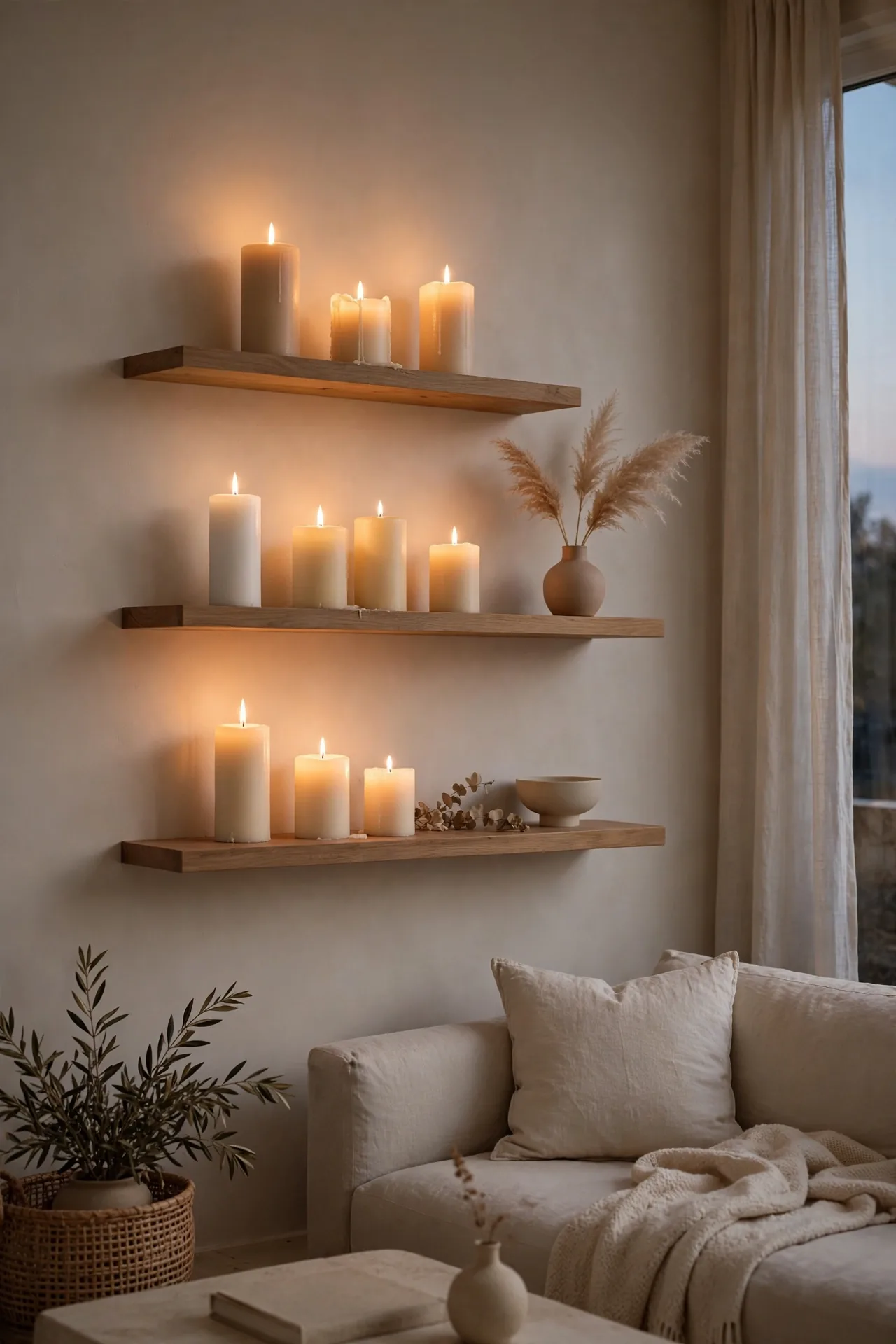 Candle Glow Shelves