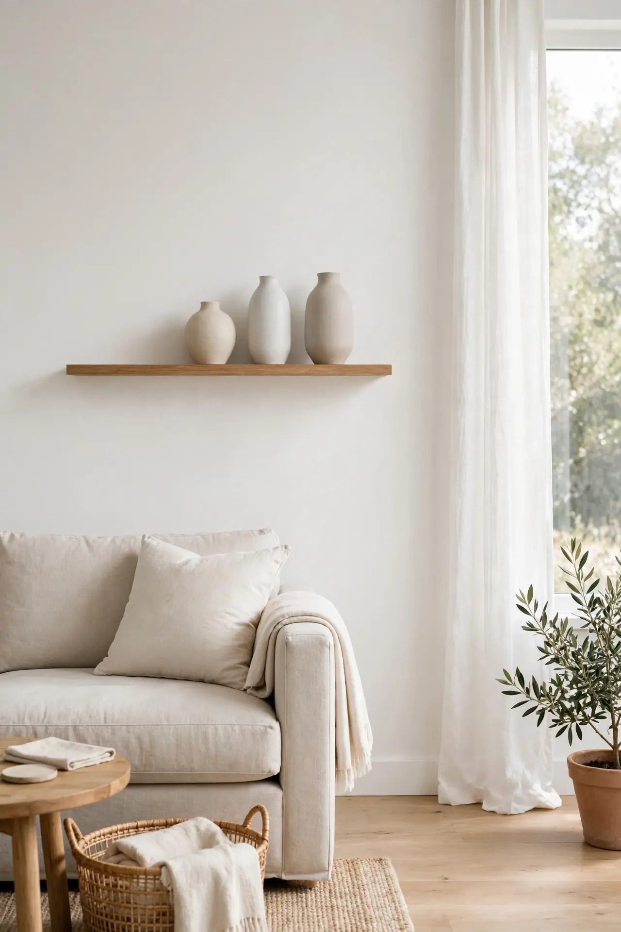 Minimalist Single Shelf - Floating Shelf Decor Ideas for Living Room