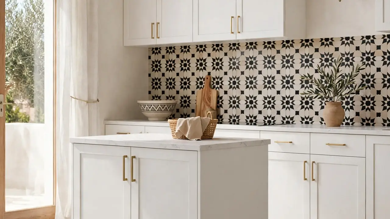 flooring ideas for white kitchen cabinets