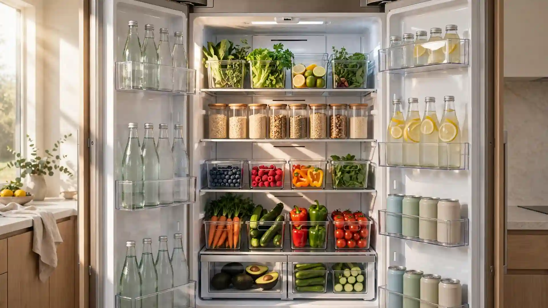 fridge organization aesthetic ideas