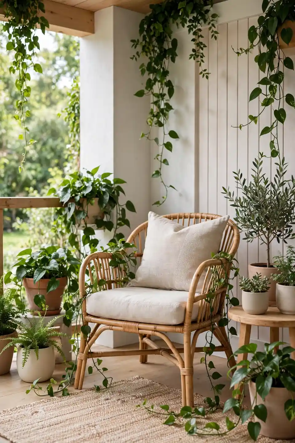 Cozy Reading Nook Greenery