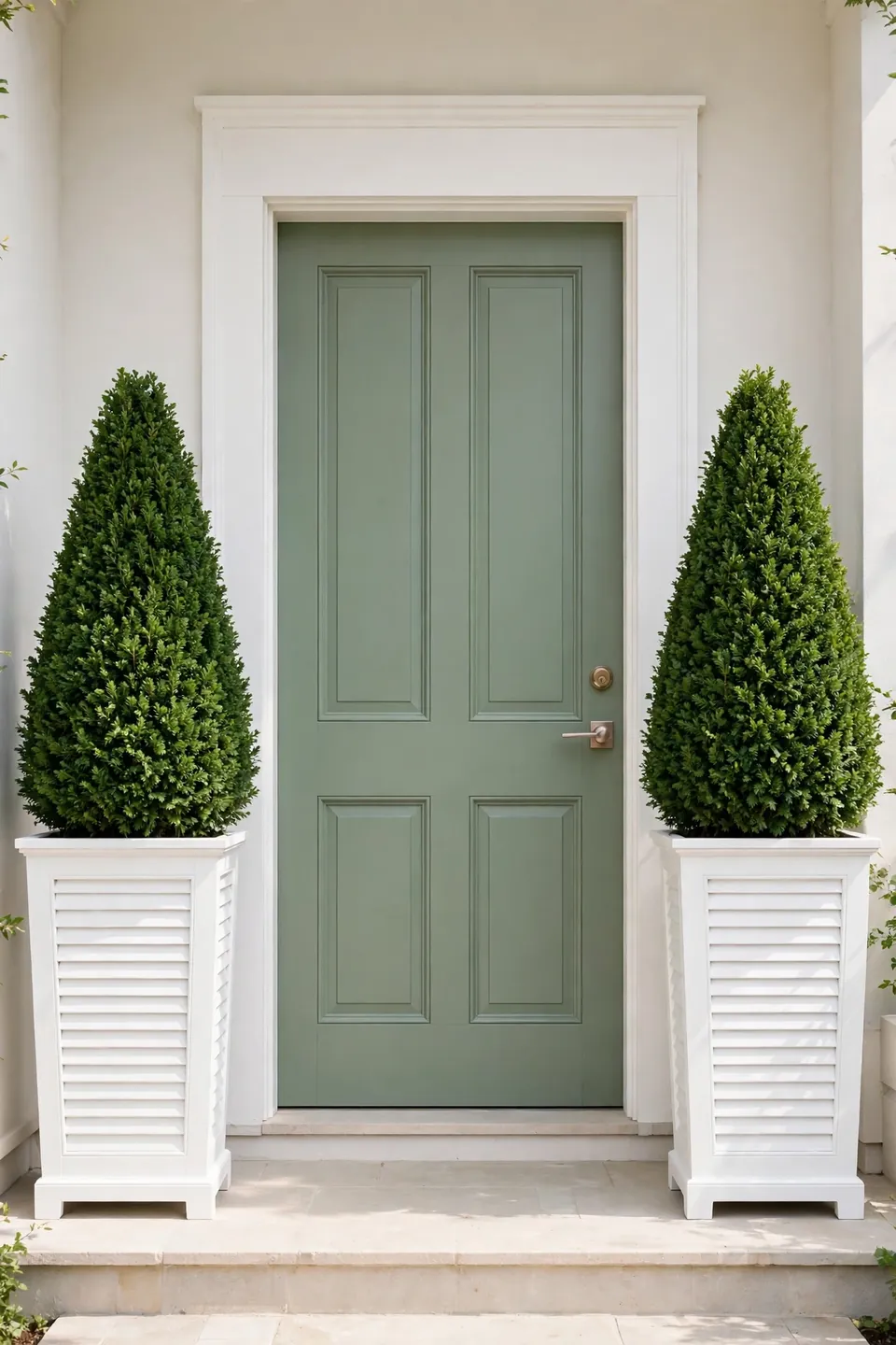 Evergreen Topiary Door Pair
