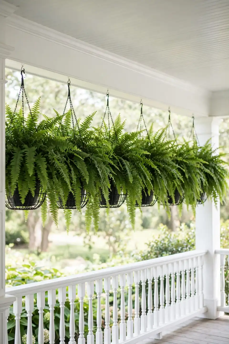 Hanging Fern Porch Rows