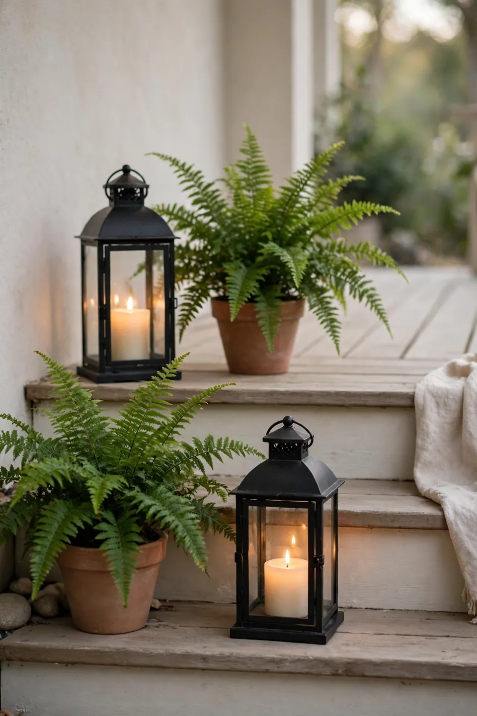 Lantern And Plant Pairing