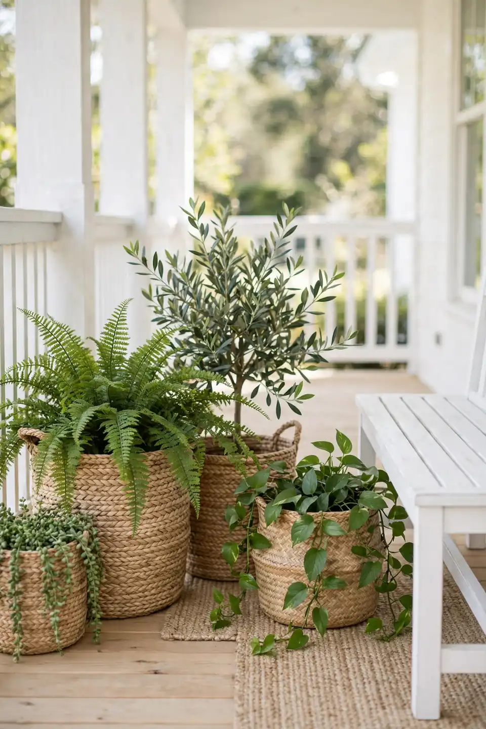 Woven Basket Planter Style